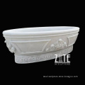 Fine Workmanship Woman Pouring Water Solid Marble Bathtub